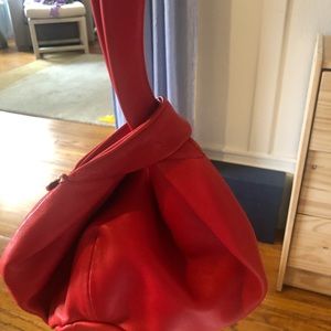 Clare vivier Chou Chou red  bag  purple interior